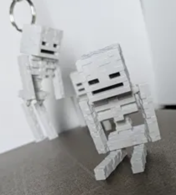 Llavero calavera Minecraft articulado