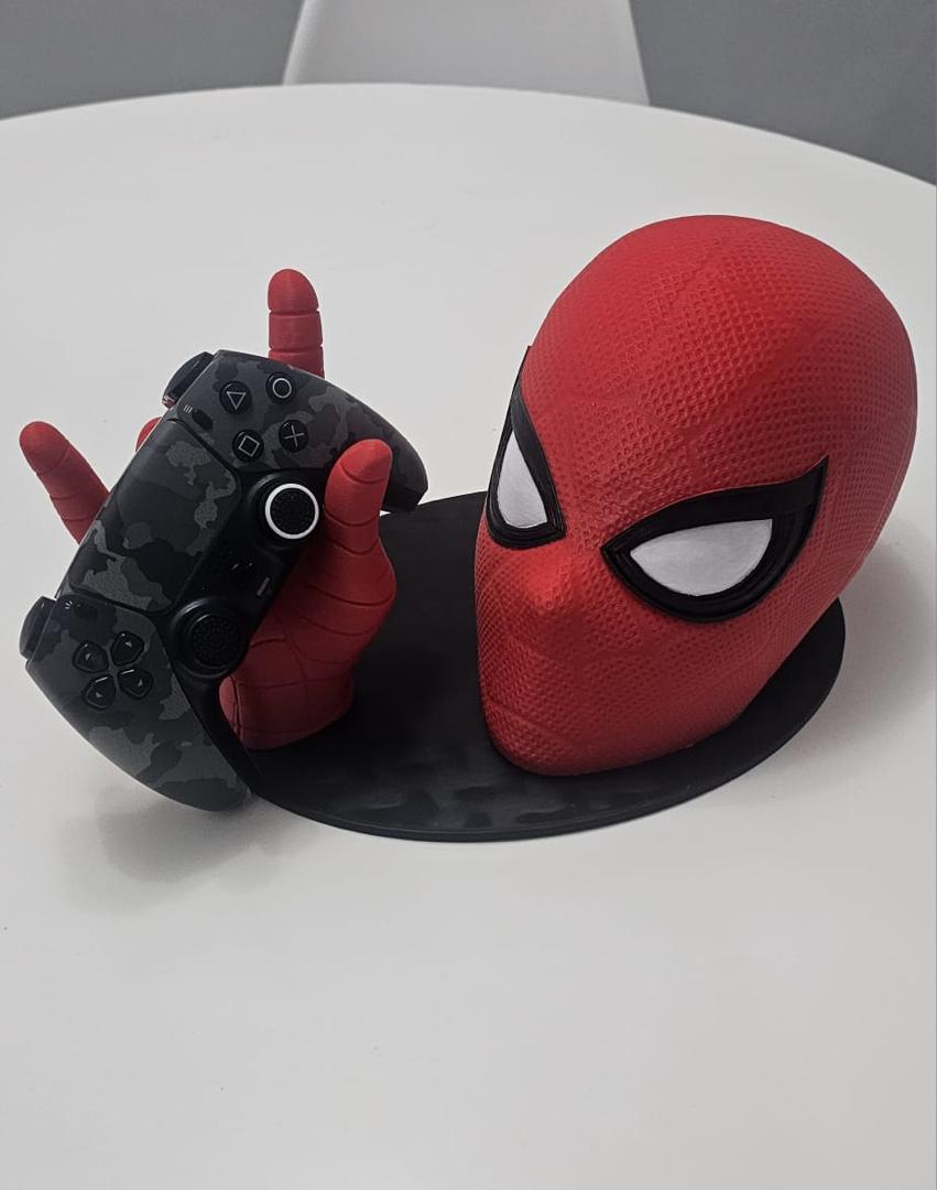 Soporte Spiderman de audífonos premium (incluye soporte para control)